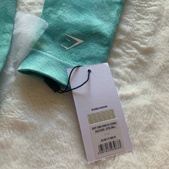 NWT Gymshark Adapt Camo Seamless Aqua Green XS - Picture 7 of 7